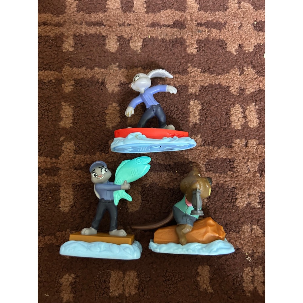 Disney Zootopia McDonalds Happy Meal Toy Lot Judy Hopps Figures 3pc